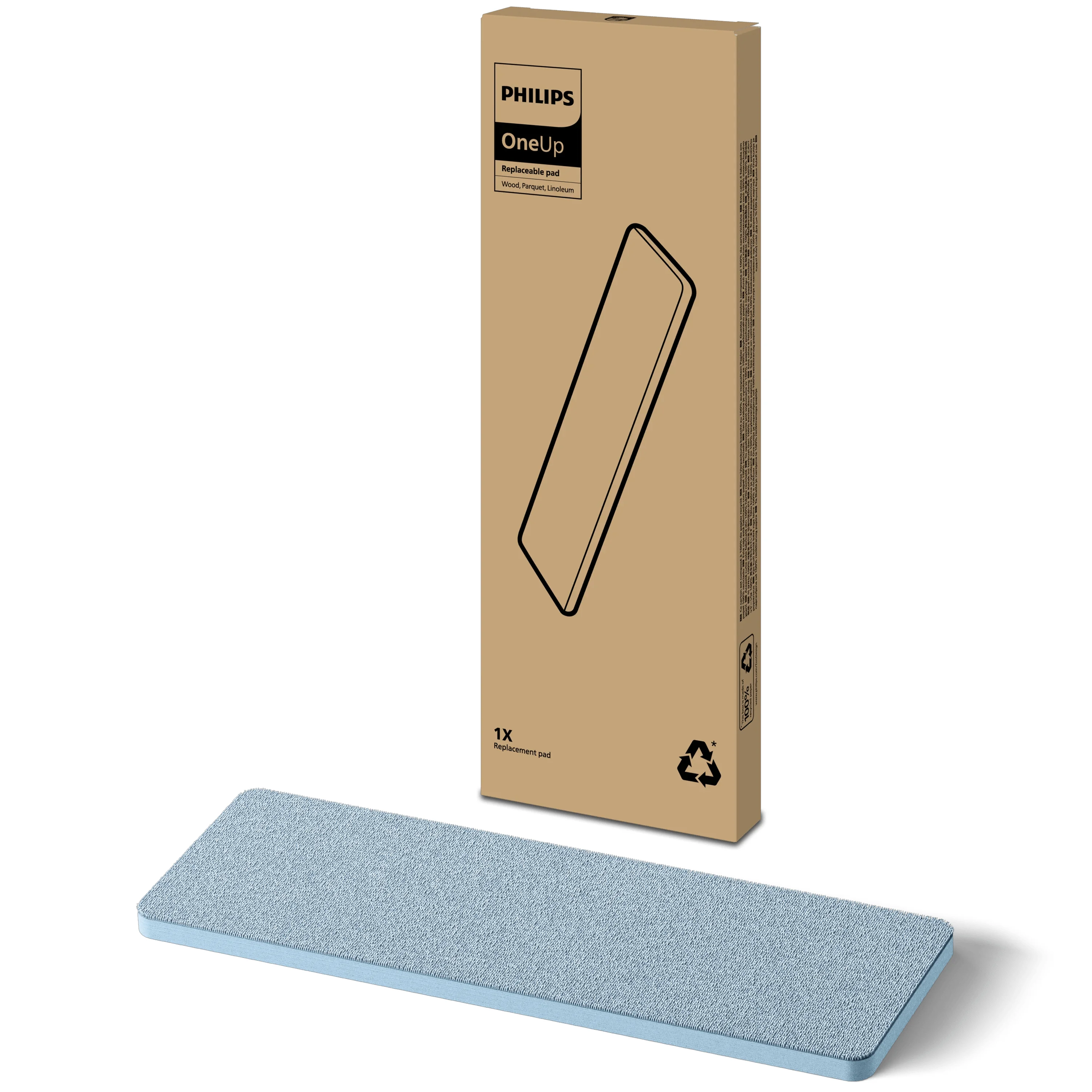 Philips OneUp Ersatz-Pad - Echtholz, Parkett, Linoleum - Einzelpack