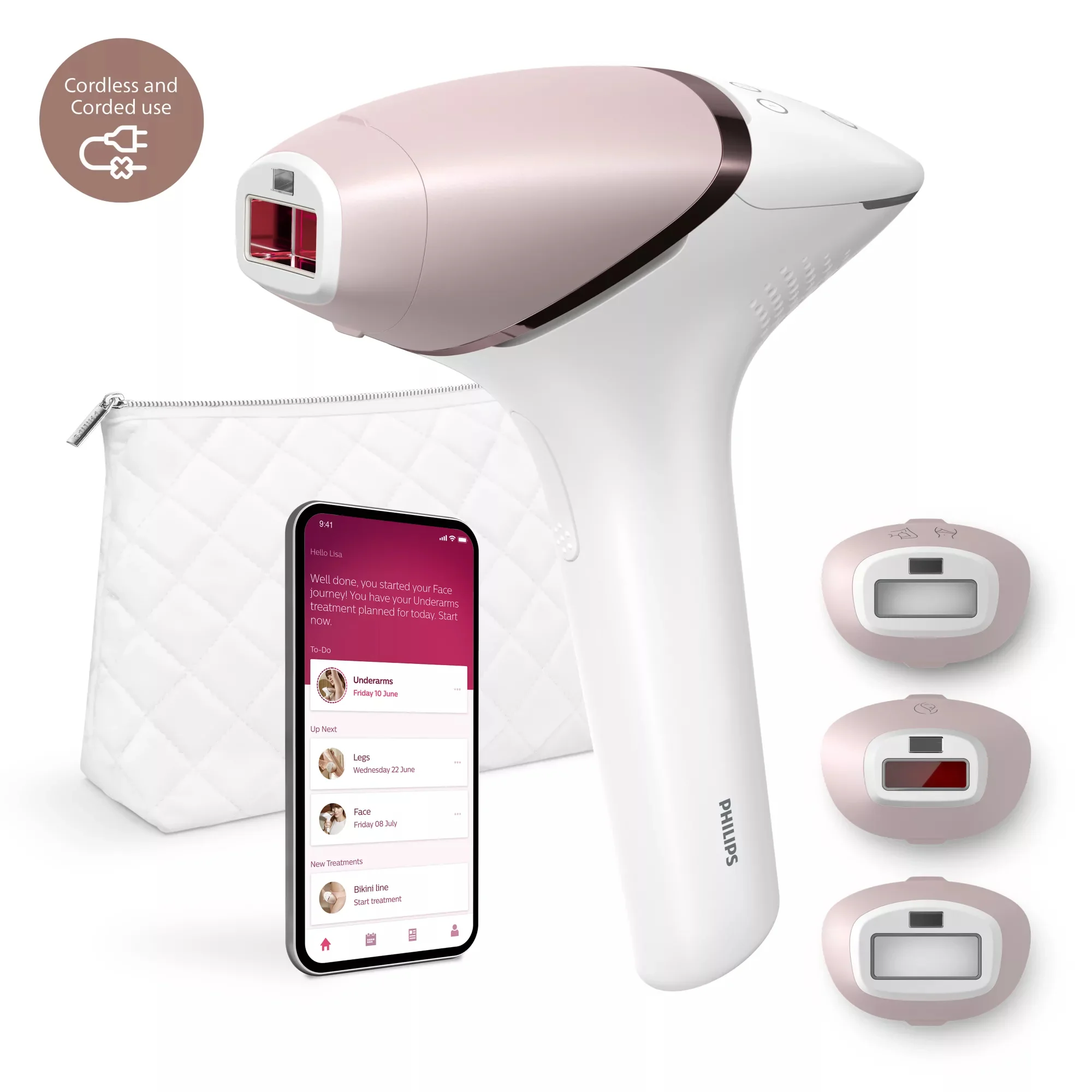 Philips Lumea IPL 9000 Series BRI955/01 IPL Haarentfernungsgerät mit SenseIQ