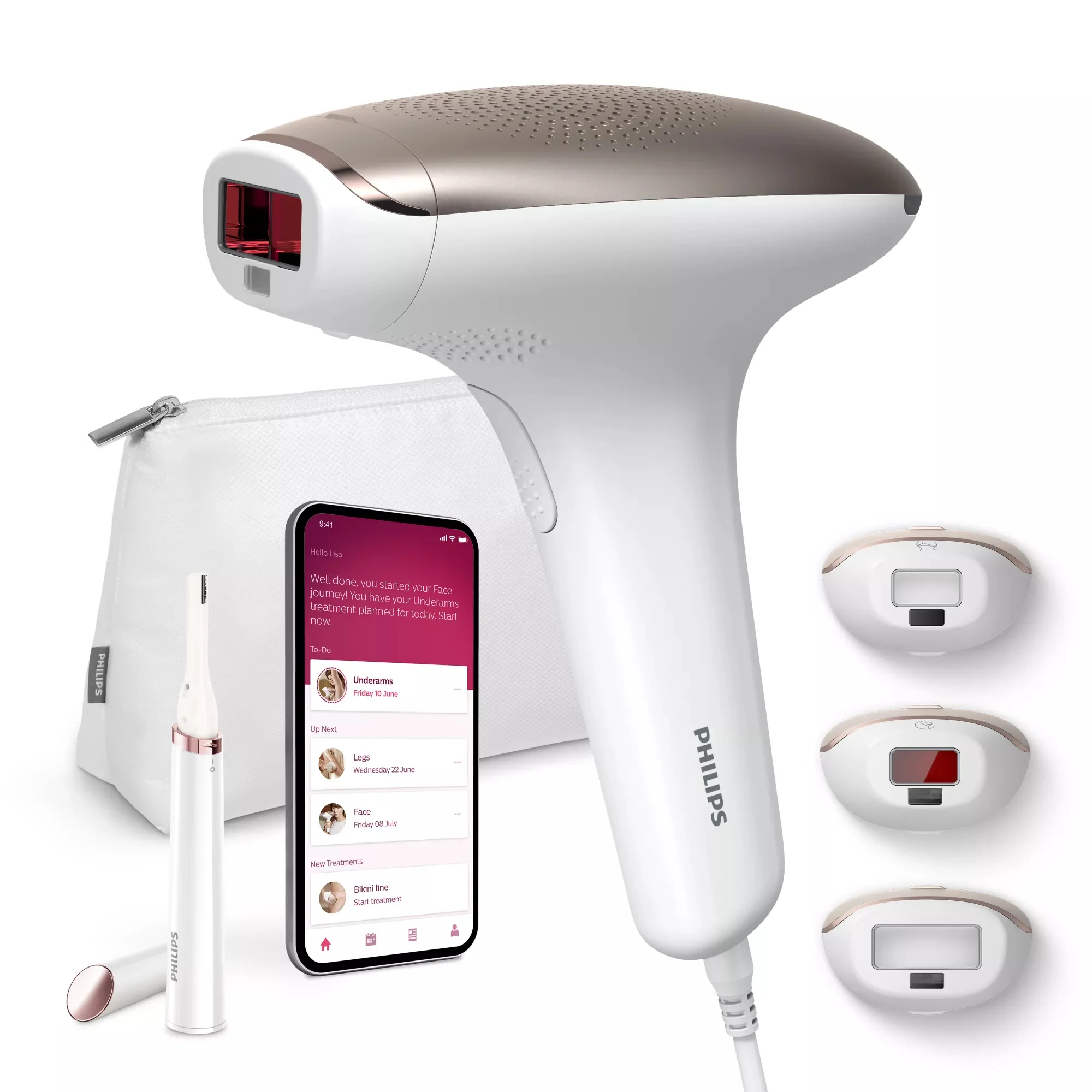 Philips Lumea Advanced Lumea IPL Series 7000 BRI923/00 Haarentfernungsgerät für Körper und Gesicht
