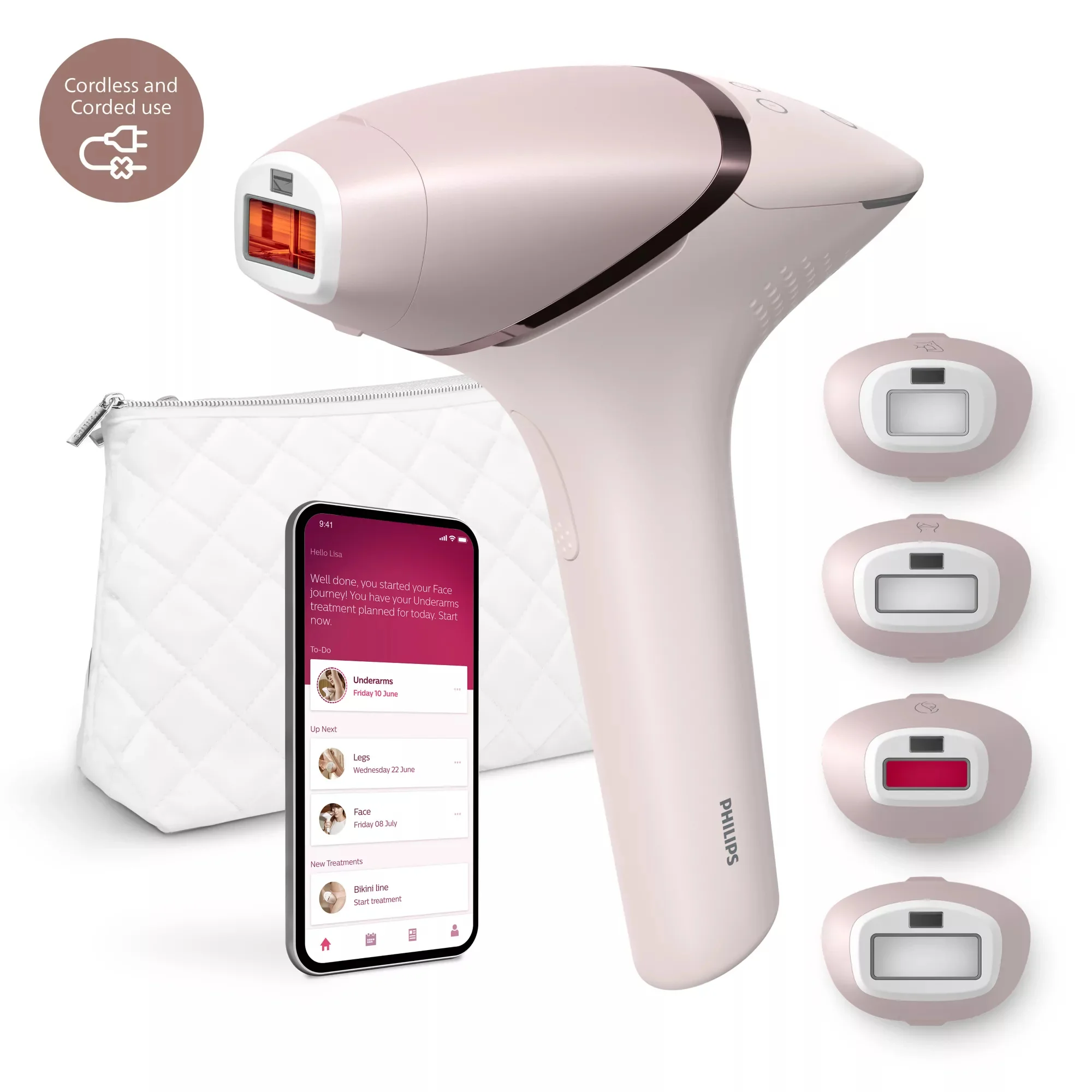 Philips Lumea IPL 9000 Series BRI957/00 IPL Haarentfernungsgerät mit SenseIQ