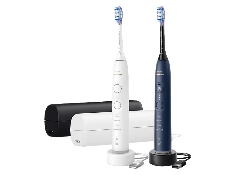PHILIPS Sonicare HX7429/01 Series 7100 Elektrische Zahnbürste Marineblau/Weiß, Reinigungstechnologie: Schalltechnologie