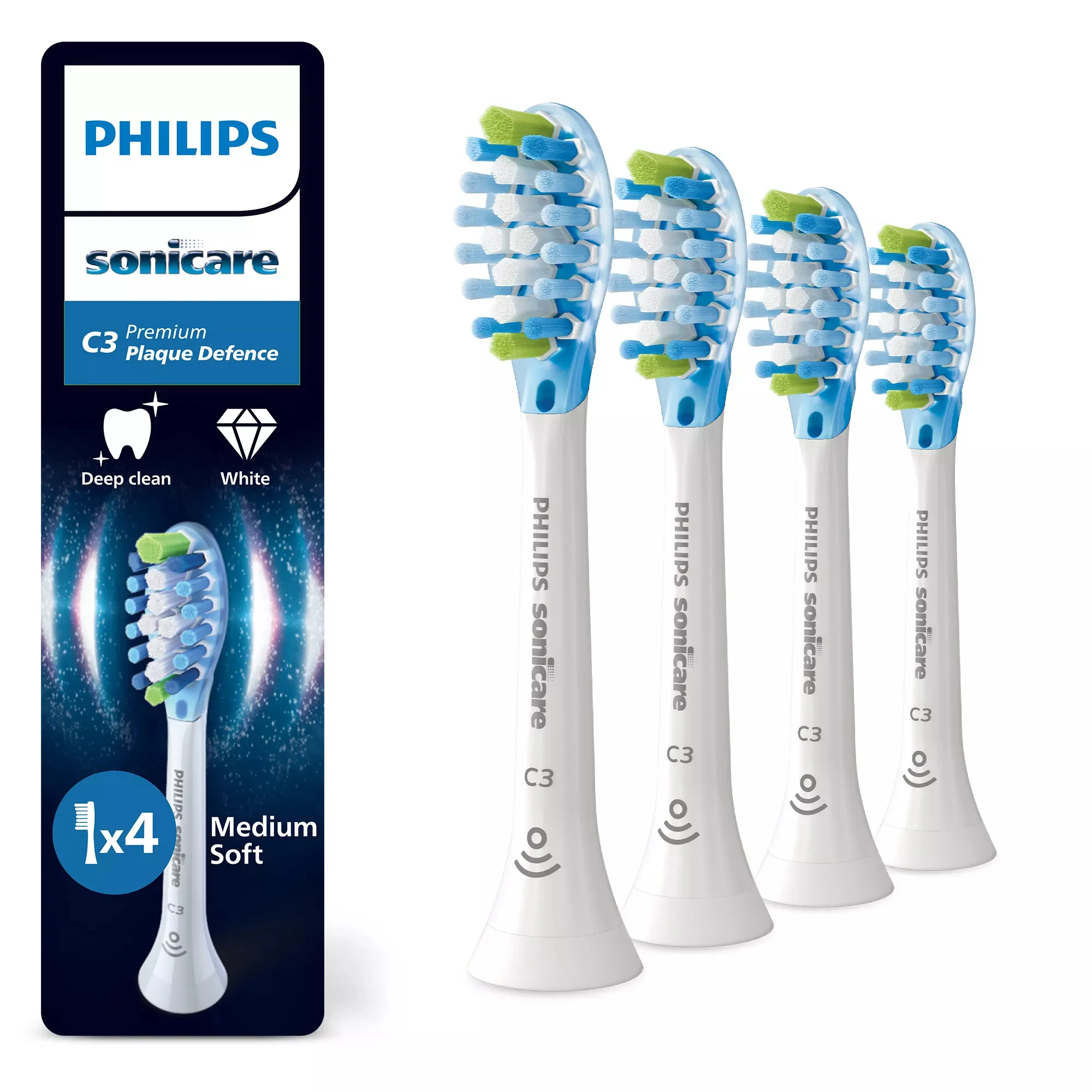 Philips Premium Plaque Defence HX9044/87 Bürstenköpfe (4er-Pack)