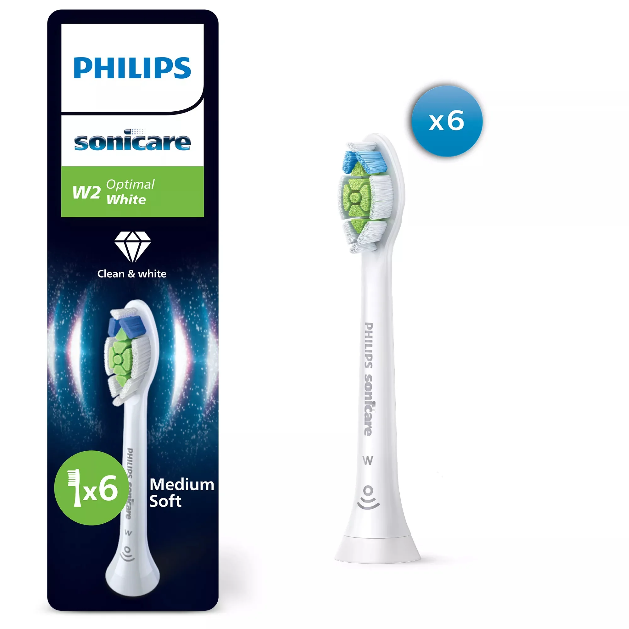 Philips Optimal White HX6066/87 Bürstenköpfe (6er-Pack)