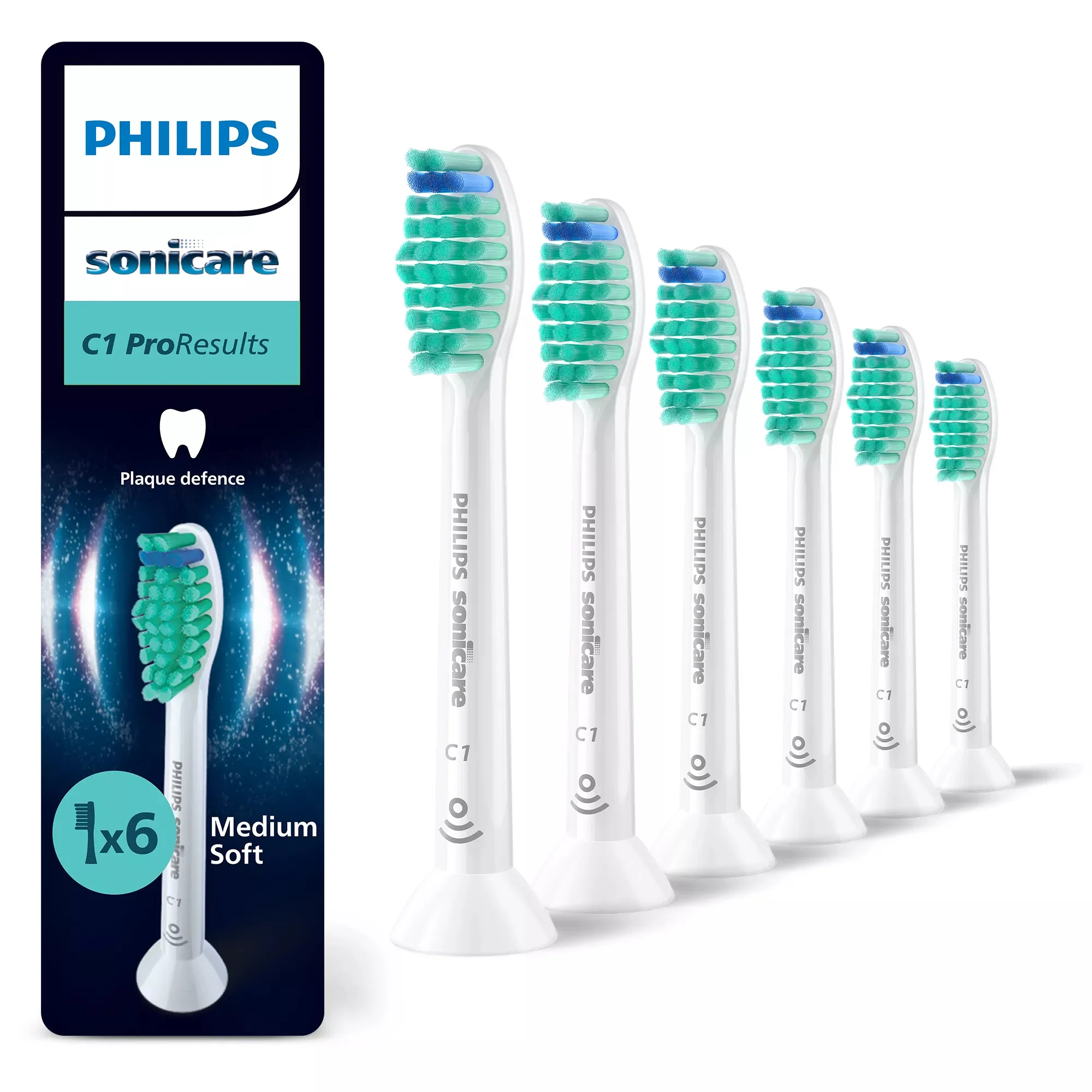 Philips Sonicare ProResults plaque control ProResults HX6016 Bürstenköpfe (6er-Pack)