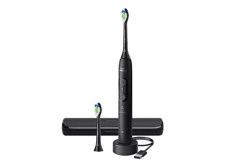 PHILIPS Sonicare 4100 HX4044/52 Elektrische Zahnbürste Schwarz, Reinigungstechnologie: Schalltechnologie