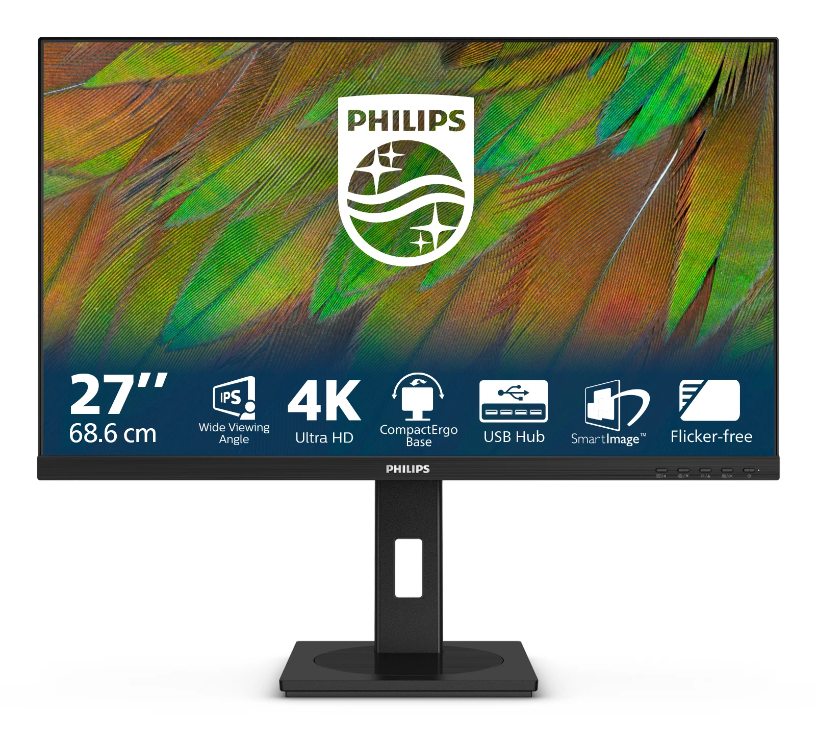 Philips 3000 series 27B1N3800/00 Computerbildschirm 68,6 cm (27") 3840 x 2160 Pixel 4K Ultra HD LCD Schwarz
