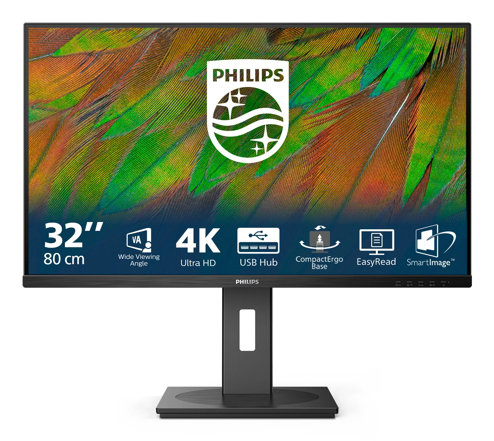 Philips 3000 series 32B1N3800/00 Computerbildschirm 80 cm (31.5") 3840 x 2160 Pixel 4K Ultra HD LCD Schwarz