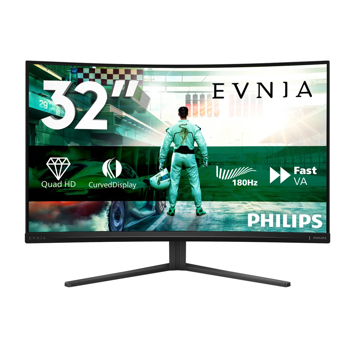Philips Evnia 32M2C3500L/00 Computerbildschirm 80 cm (31.5") 2560 x 1440 Pixel Quad HD LCD Schwarz