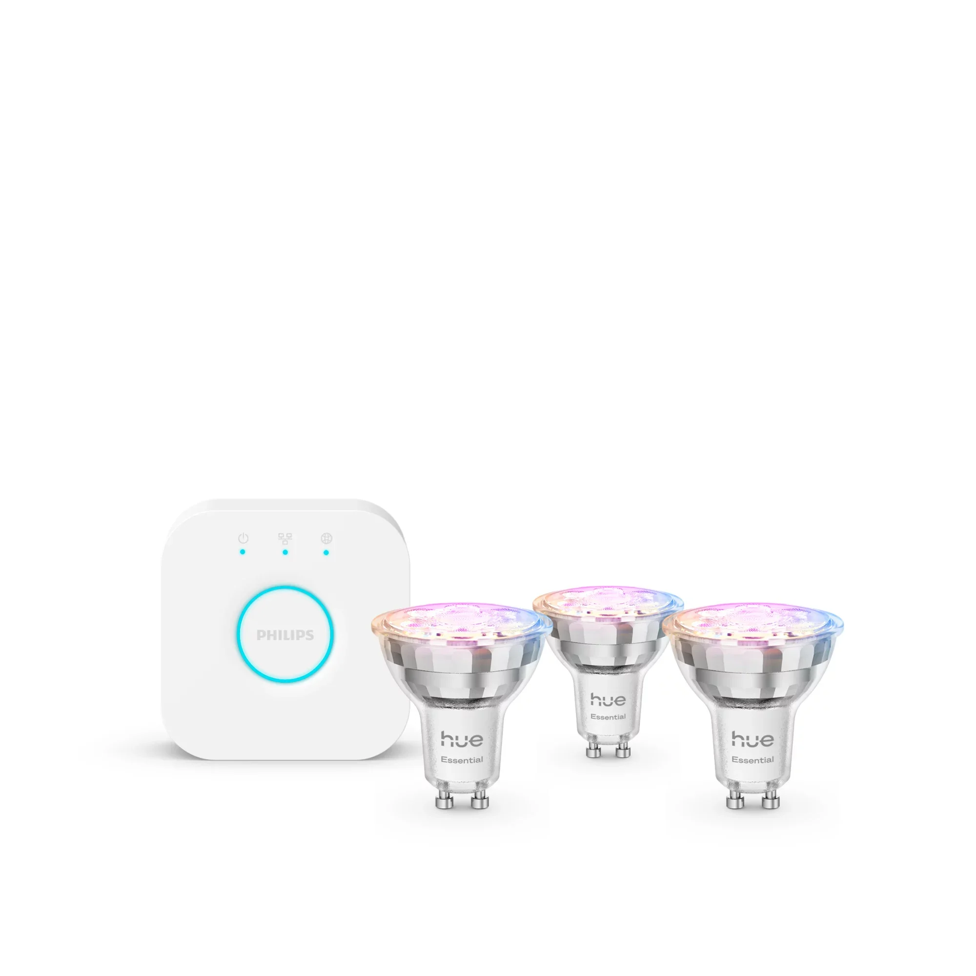 Philips Hue White and Color ambiance Basis Starter-Set: 3 smarte Lampen GU10 (345 lm)