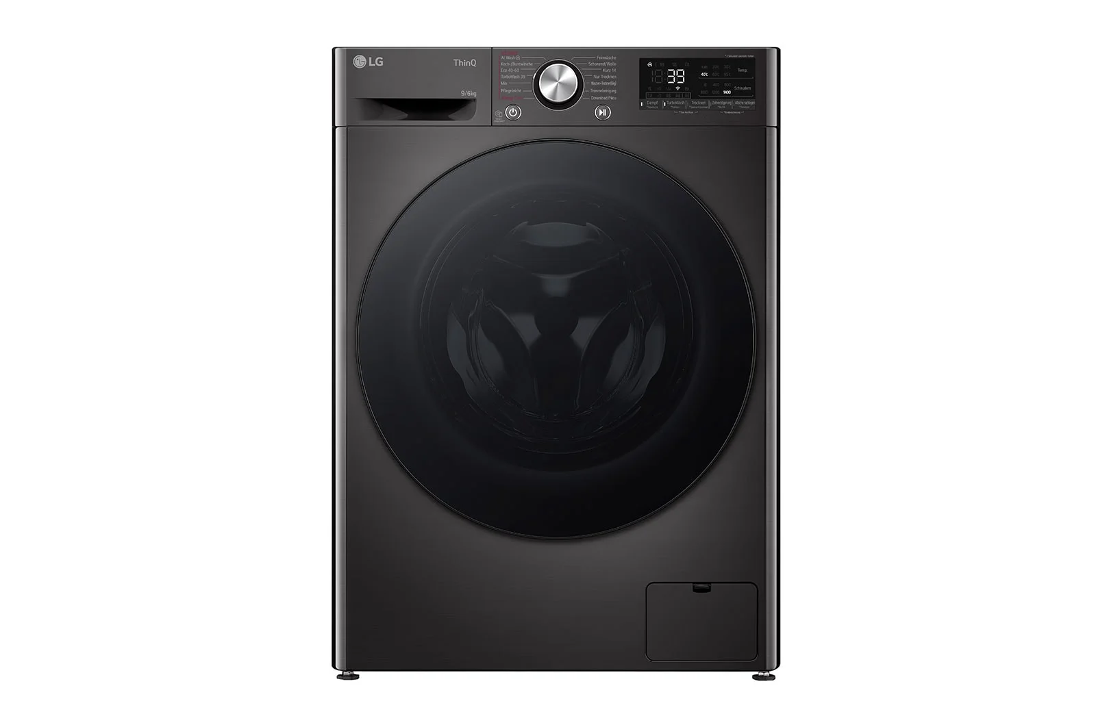 LG W4WR7096YB Waschtrockner Freistehend Frontlader Schwarz