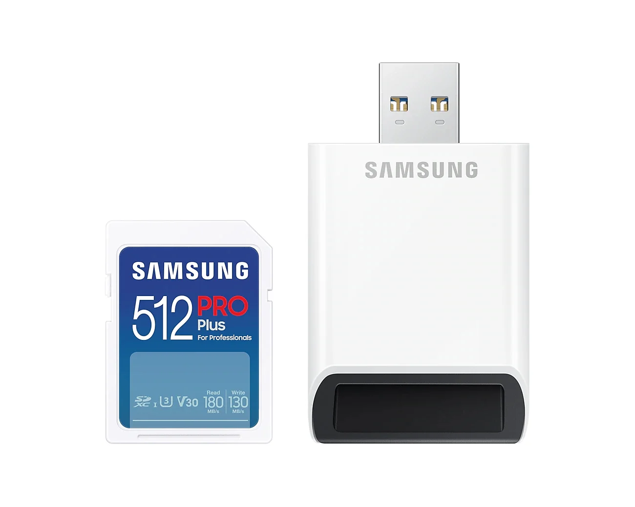 SAMSUNG MB-SD512SB/WW Pro Plus, SDXC Speicherkarte, 512 GB, 180 MB/s