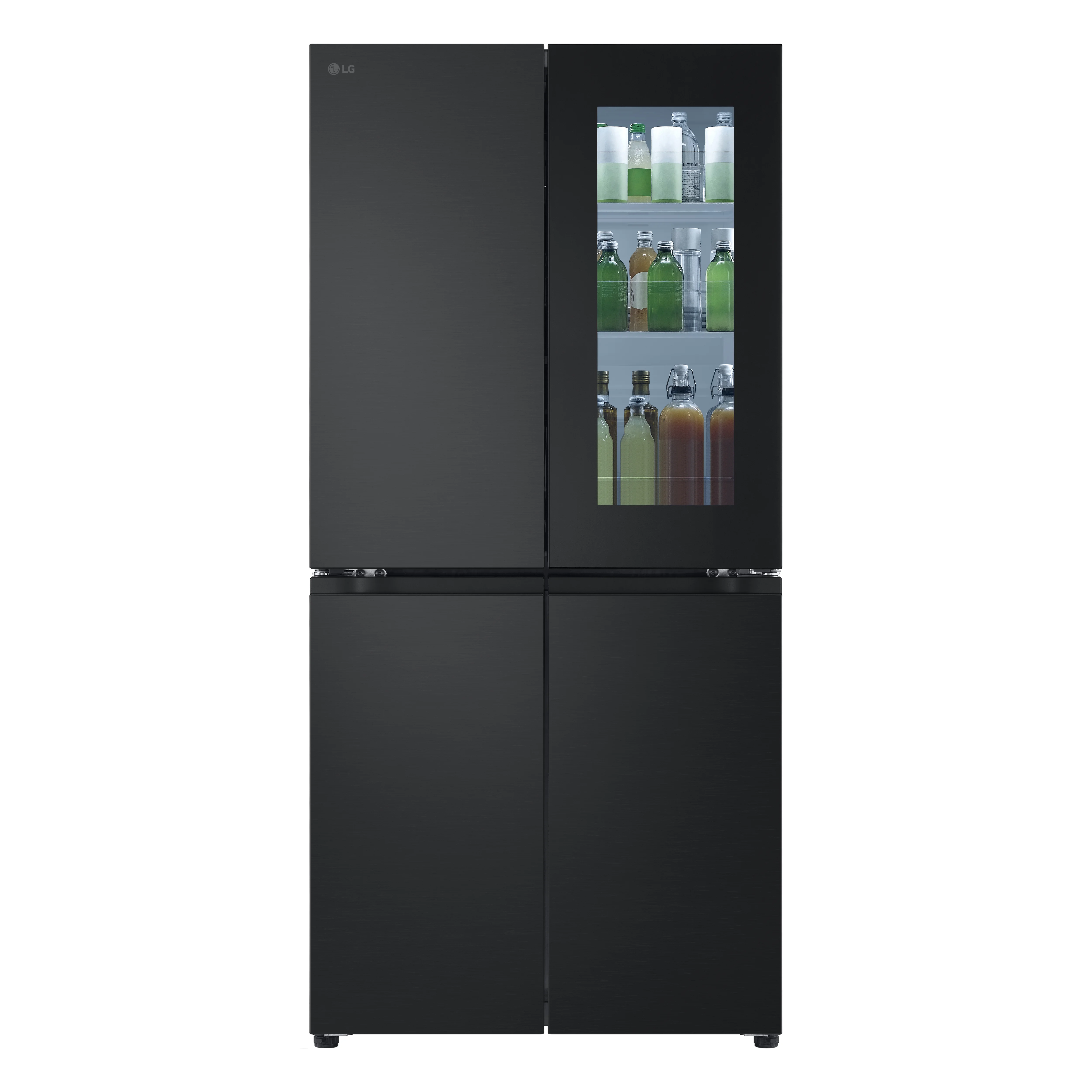 LG InstaView GMV860EPDE Side-by-Side Kühlkombination Freistehend 530 l Schwarz