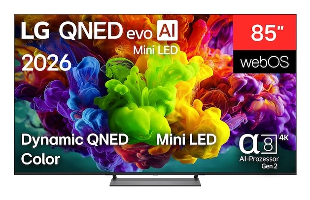 LG QNED evo AI MiniLED 85QNED93B6A 2,16 m (85") 4K Ultra HD Smart-TV WLAN Schwarz