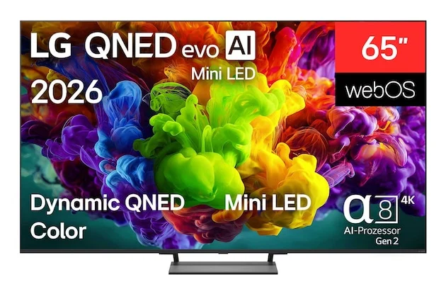 LG QNED evo AI MiniLED 65QNED93B6A 165,1 cm (65") 4K Ultra HD Smart-TV WLAN Schwarz