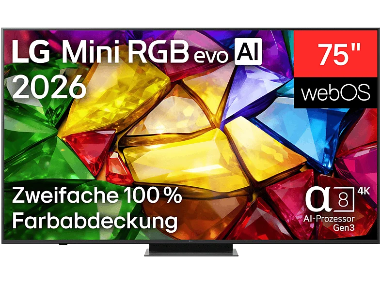 LG 75MRGB86B9A Mini RGB evo TV (Flat, 75 Zoll / 189,3 cm, UHD 4K, SMART TV)