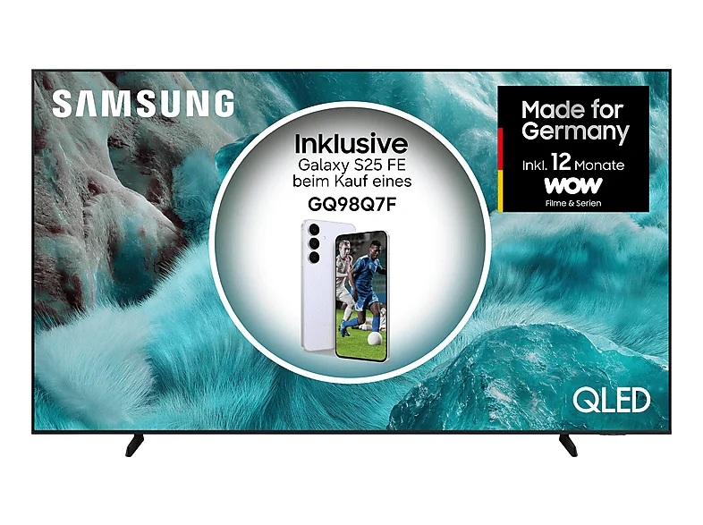 SAMSUNG GQ98Q7F QLED TV Vision AI 120Hz Smart (Flat, 98 Zoll / 247 cm, UHD 4K, SMART TV)