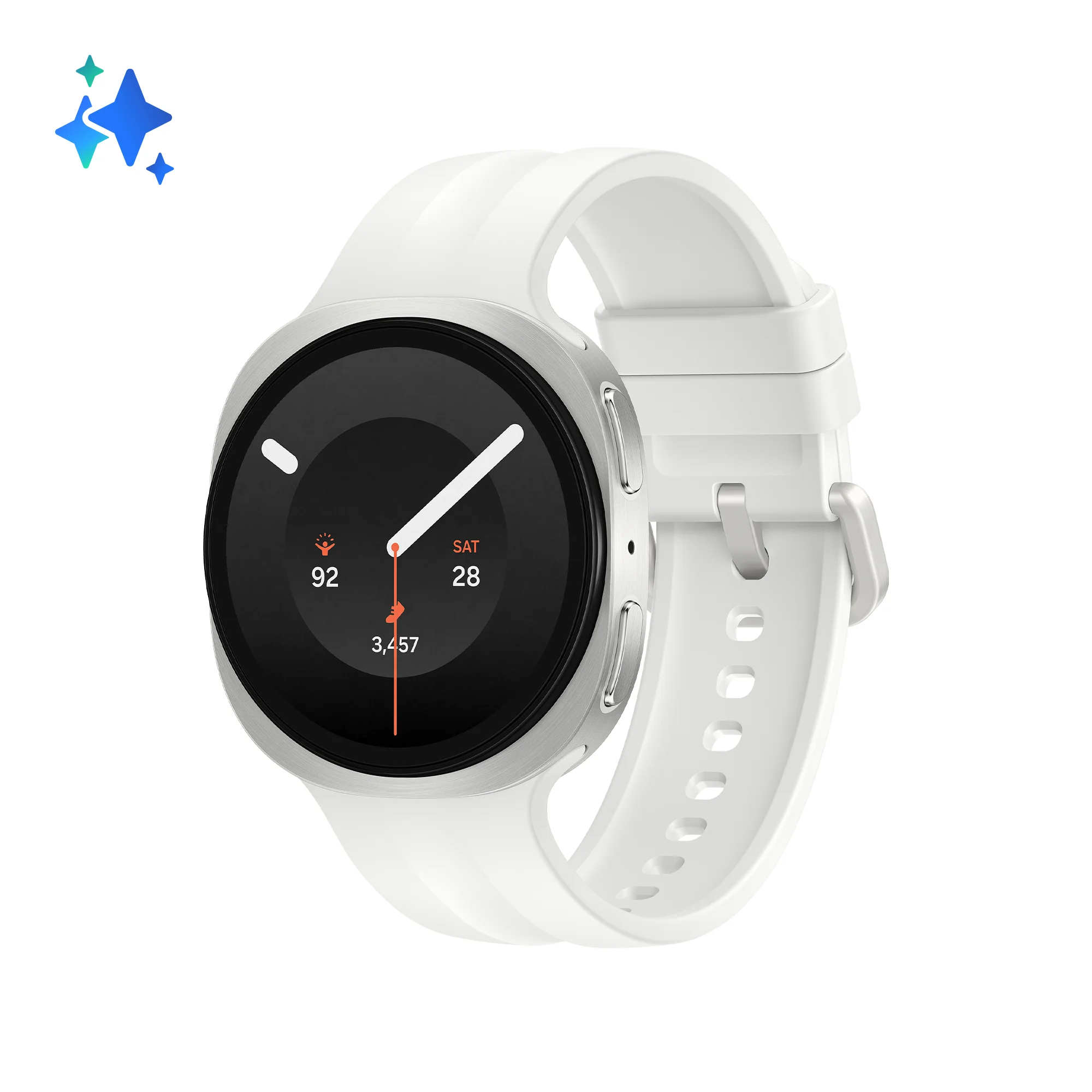 Samsung Galaxy Watch9 3,3 cm (1.3") AMOLED 40 mm Digital 438 x 438 Pixel Touchscreen Silber WLAN GPS