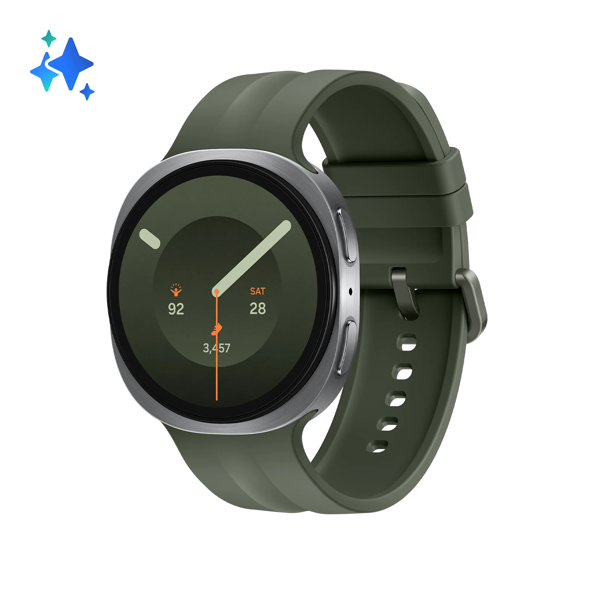 Samsung Galaxy Watch9 3,81 cm (1.5") AMOLED 44 mm Digital 480 x 480 Pixel Touchscreen Silber WLAN GPS