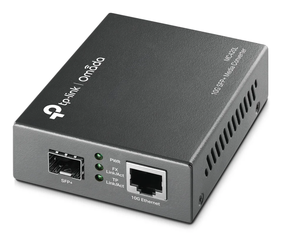 TP-Link Omada MC420L Netzwerk Medienkonverter 10000 Mbit/s Multi-Modus, Einzelmodus Schwarz
