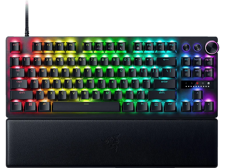 RAZER Huntsman V3 Pro Snap Tap Tenkeyless, Gaming Tastatur, Opto-Mechanical, Razer Analog Optical, Kabelgebunden, Schwarz