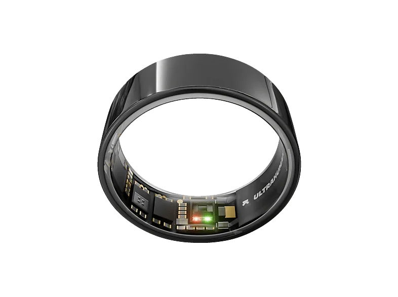 ULTRAHUMAN Ring AIR – Schlaf- und Fitness-Tracker, Smart für Frauen Männer, Aster Black (Größe 8) Smartring