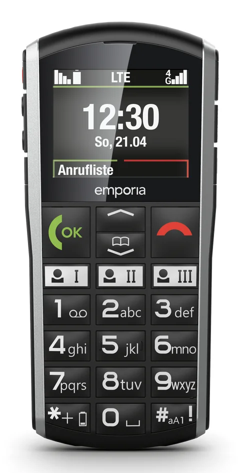 Emporia SIMPLICITY-LTE 5,08 cm (2") 90 g Schwarz, Silber Einsteigertelefon
