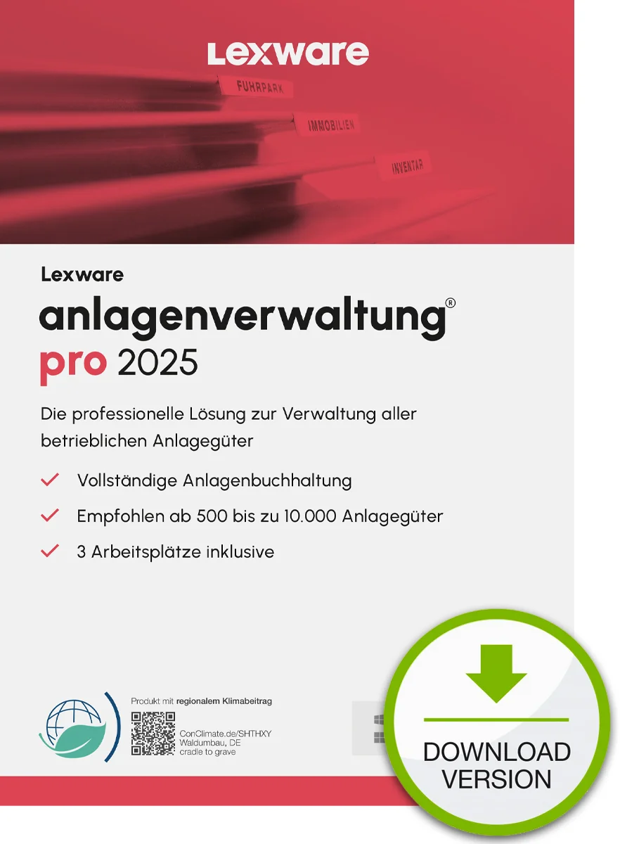 Lexware anlagenverwaltung pro 2025 Download Jahresversion (365-Tage)